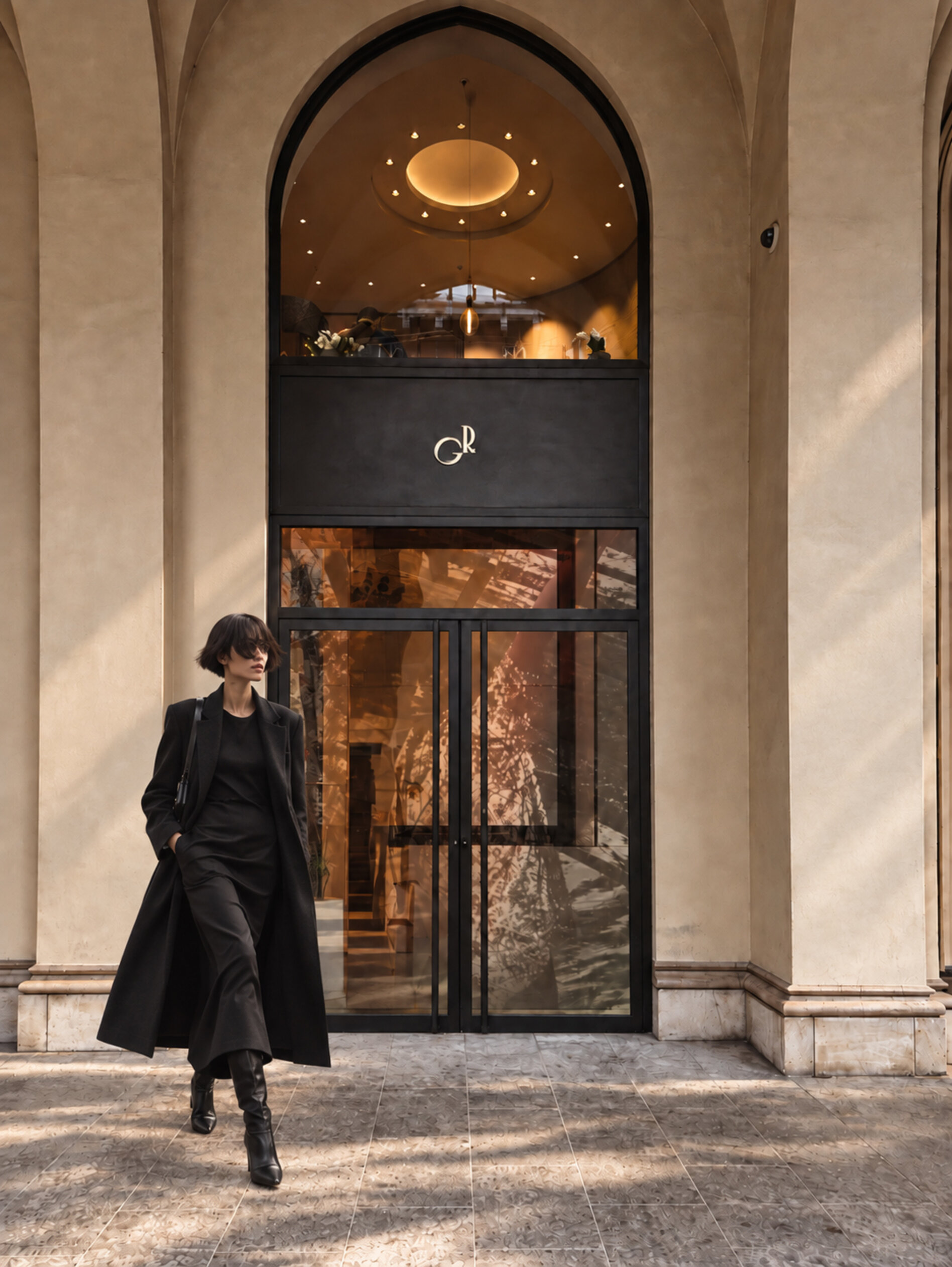 Amen_Gestaltung_GiuliaundRomeo_EingangmitModel_neu